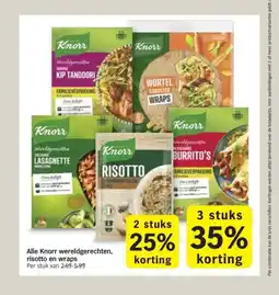 Albert Heijn Alle Knorr wereldgerechten, risotto en wraps aanbieding