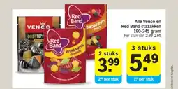 Albert Heijn Alle Venco en Red Band stazakken 190-245 gram aanbieding