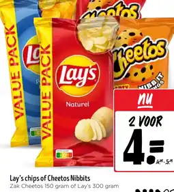 Jumbo Lay's chips of Cheetos Nibbits aanbieding