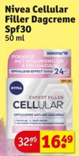 Kruidvat Nivea Cellular Filler Dagcreme Spf30 aanbieding