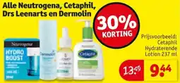 Kruidvat Alle Neutrogena, Cetaphil, Drs Leenarts en Dermolin aanbieding