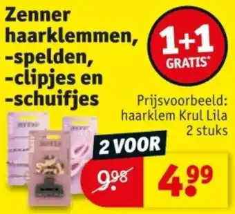 Kruidvat Zenner Haarklemmen, spelden, clipjes en schuifjes aanbieding