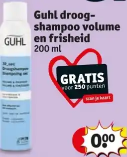 Kruidvat Guhl droog shampoo volume en frisheid aanbieding