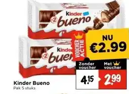 Vomar Voordeelmarkt Kinder Bueno aanbieding