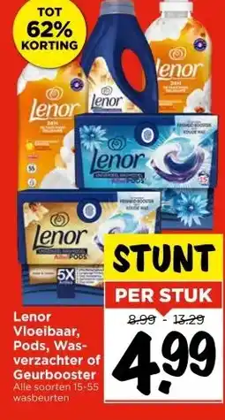 Vomar Voordeelmarkt Lenor Vloeibaar, Pods, Was- verzachter of Geurbooster aanbieding