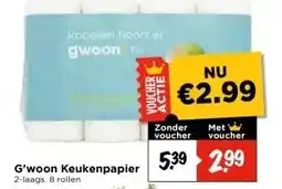Vomar Voordeelmarkt G'woon Keukenpapier aanbieding