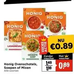 Vomar Voordeelmarkt Honig Ovenschotels, Soepen of Mixen aanbieding