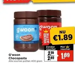 Vomar Voordeelmarkt G'woon Chocopasta aanbieding