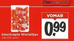 Vomar Voordeelmarkt Geschrapte Worteltjes aanbieding