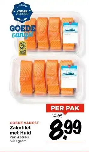 Vomar Voordeelmarkt GOEDE VANGST Zalmfilet met Huid aanbieding