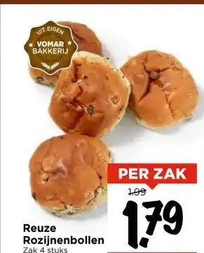 Vomar Voordeelmarkt Reuze Rozijnenbollen aanbieding