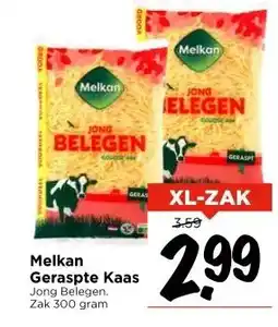 Vomar Voordeelmarkt Melkan Geraspte Kaas aanbieding