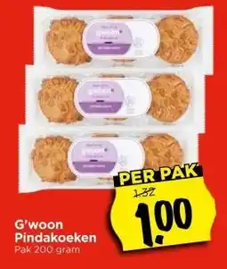 Vomar Voordeelmarkt G'woon Pindakoeken aanbieding