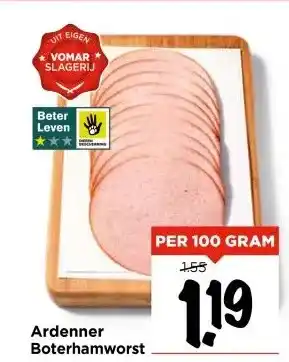 Vomar Voordeelmarkt Ardenner Boterhamworst aanbieding