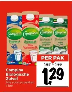 Vomar Voordeelmarkt Campina Biologische Zuivel aanbieding