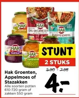 Vomar Voordeelmarkt Hak Groenten, Appelmoes of Stazakken aanbieding