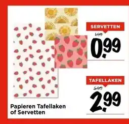 Vomar Voordeelmarkt Papieren Tafellaken of Servetten aanbieding