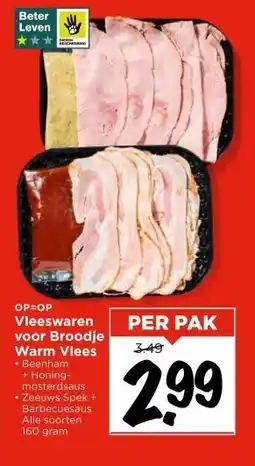 Vomar Voordeelmarkt Vleeswaren voor Broodje Warm Vlees aanbieding