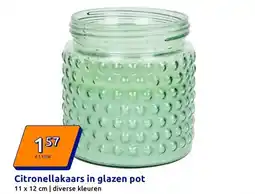 Action Citronellakaars in glazen pot aanbieding