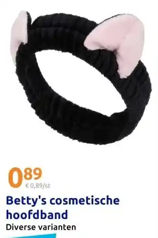 Action Betty's cosmetische hoofdband aanbieding