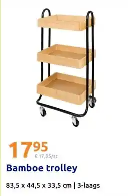 Action Bamboe trolley aanbieding