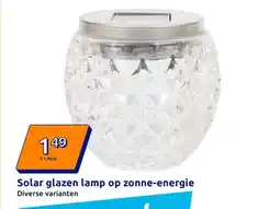 Action Solar glazen lamp op zonne-energie aanbieding