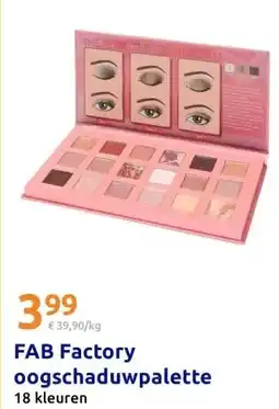 Action FAB Factory oogschaduwpalette aanbieding