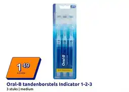 Action Oral-B tandenborstels Indicator 1-2-3 aanbieding