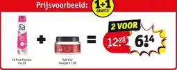 Kruidvat FA Pink Passion + Taft V12 haargel aanbieding