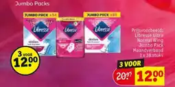 Kruidvat Libresse Ultra Normal Wing Jumbo Pack Maandverband aanbieding