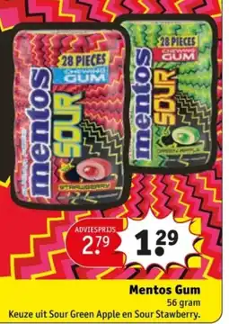 Kruidvat Mentos Gum aanbieding