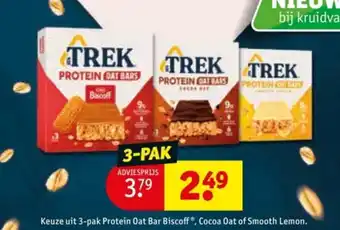 Kruidvat Keuze uit 3-pak Protein Oat Bar Biscoff, Cocoa Oat of Smooth Lemon aanbieding
