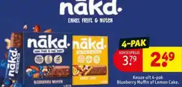 Kruidvat Keuze uit 4-pak Blueberry Muffin of Lemon Cake aanbieding