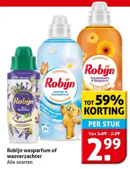 Hoogvliet Robijn wasparfum of wasverzachter aanbieding