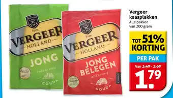 Hoogvliet Vergeer kaasplakken aanbieding