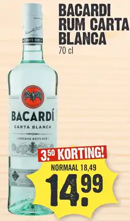 Super Dirck 3 BACARDI RUM CARTA BLANCA aanbieding