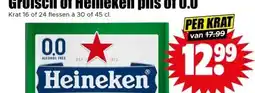 Dirk Grolsch of Heineken pils of 0.0 aanbieding