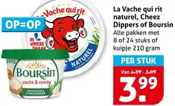 Hoogvliet La Vache qui rit naturel, Cheez Dippers of Boursin aanbieding