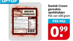 Hoogvliet Danish Crown gerookte spekblokjes aanbieding