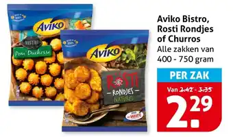 Hoogvliet Aviko Bistro, Rosti Rondjes of Churros aanbieding