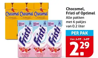 Hoogvliet Chocomel, Fristi of Optimel aanbieding