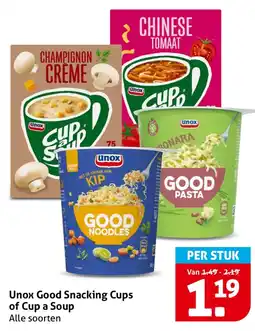 Hoogvliet Unox Good Snacking Cups of Cup a Soup aanbieding