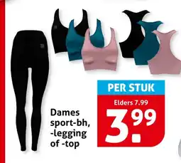 Hoogvliet Dames sport bh, legging aanbieding