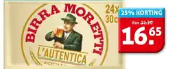 Hoogvliet Birra Moretti aanbieding