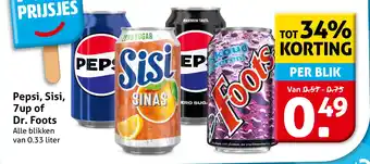 Hoogvliet Pepsi, Sisi, 7up of Dr. Foots aanbieding
