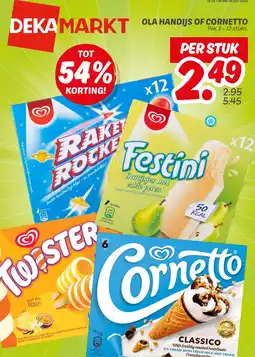 Dekamarkt Ola handijs of cornetto aanbieding