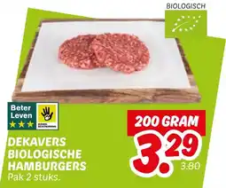 Dekamarkt Dekavers biologische hamburgers aanbieding