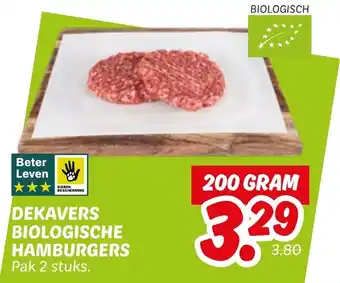 Dekamarkt Dekavers biologische hamburgers aanbieding