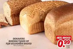 Dekamarkt Dekavers boeren tijger of fijn volkoren brood aanbieding