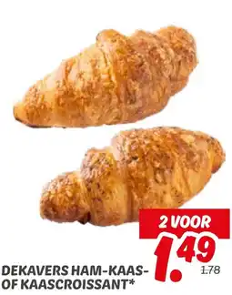 Dekamarkt Dekavers ham kaas of kaascroissant aanbieding